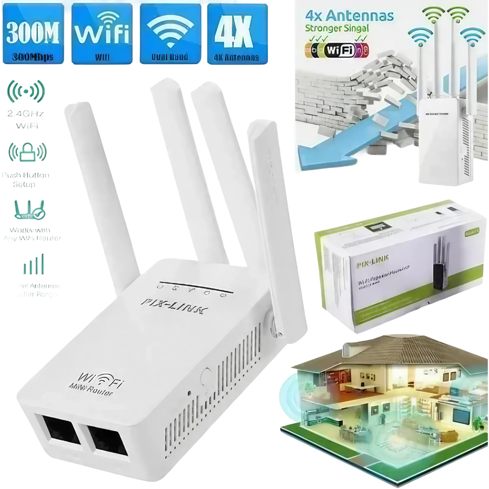 Wi-Fi ретранслятор Pix-Link LV-WR09Q — підсилювач сигналу 300 Мбіт